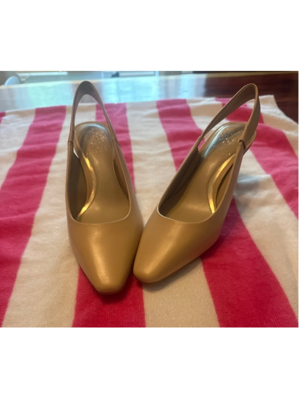 Vince Camuto Beige Slingback Heels Size 6